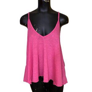 NEW Free People Pink Cotton-Blend Aline Tank Top Size XS